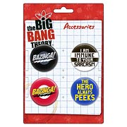 Big Bang Theory Bazinga! Immune Hero Always Button 4-Pack